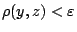 $\rho (y,z)<\varepsilon$