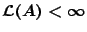 $\mathcal{L}(A)<\infty$