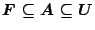 $F\subseteq A\subseteq U$