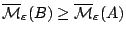 $\overline{\mathcal{M}}_\varepsilon (�)\geq
\overline{\mathcal{M}}_\varepsilon (A)$