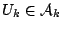 $U_k\in \mathcal{A}_k$