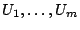 $U_1,\ldots,U_m$