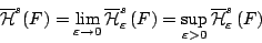 \begin{displaymath}
\overline{\mathcal{H}}^{s}(F)=\lim_{\varepsilon\rightarrow0...
...ilon>0}
\overline{\mathcal{H}}^{s}_{\varepsilon}\left(F\right)\end{displaymath}