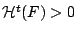 $\mathcal{H}^t(F)>0$