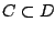 $C\subset D$
