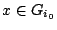 $x\in G_{i_0}$