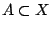 $A\subset X$