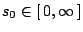 $\textlatin{s_0}\in[\,0,\infty\,]$