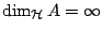 $\dim_\mathcal{H} A=\infty$