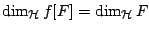$\dim_{\mathcal{H}}f[F]=\dim_{\mathcal{H}}F$