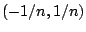 $(-1/n,1/n)$