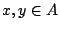 $x,y \in A$
