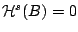 $\mathcal{H}^s(B)=0$
