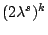 $(2\lambda^s)^�$