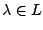 $\lambda\in L$