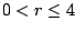 $0 < r\leq 4 $