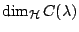 $\dim_{\mathcal{H}} C(\lambda)$