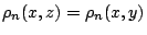 $\rho_n(x,z)=\rho_n(x,y)$