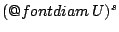 $(\mathop{\operator@font diam}U)^s$