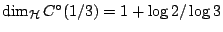 $\dim_{\mathcal{H}}C^{\circ}(1/3)= 1+\log 2/\log 3$