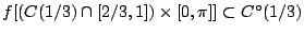 $f[(C(1/3)\cap [2/3,1])\times[0,\pi]]\subset C^{\circ}(1/3)$