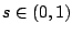 $s\in (0,1)$