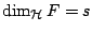 $\dim_{\mathcal{H}}F=s$