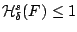 $\mathcal{H}_{\delta}^s(F)\leq 1$