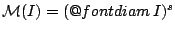$\mathcal{�}(I)
=(\mathop{\operator@font diam}I)^s$