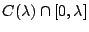 $C(\lambda )\cap [0,\lambda ]$