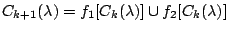$C_{k+1}(\lambda)=f_1[C_k(\lambda)]\cup f_2[C_k(\lambda)]$
