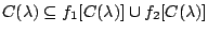 $C(\lambda )\subseteq f_1[C(\lambda)]\cup f_2[C(\lambda)]$