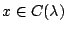 $x\in C(\lambda )$
