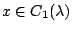 $x\in C_1(\lambda )$
