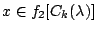 $x\in
f_2[C_k(\lambda )]$