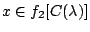 $x\in f_2[C(\lambda )]$