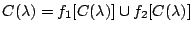 $C(\lambda ) = f_1[C(\lambda)]\cup f_2[C(\lambda)]$