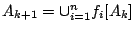 $A_{k+1}=\cup_{i=1}^{n}f_i[A_k]$