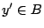 $y'\in B$