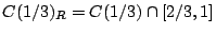$C(1/3)_R=C(1/3)\cap [2/3,1]$