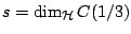 $s=\dim_{\mathcal{H}}C(1/3)$