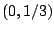 $(0,1/3)$