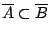 $\overline{A}\subset \overline{B}$