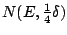 $N(E,\frac{1}{4}\delta)$