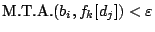 $\hbox{�.�.�.}(b_i,f_k[d_j])<\varepsilon$