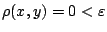 $\rho(x,y)=0<\varepsilon $