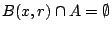$B(x,r)\cap A=\emptyset$