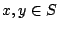 $x,y \in S$