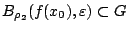 $B_{\rho_2}(f(x_0),\varepsilon )\subset G$