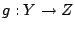 $g:Y\rightarrow Z$